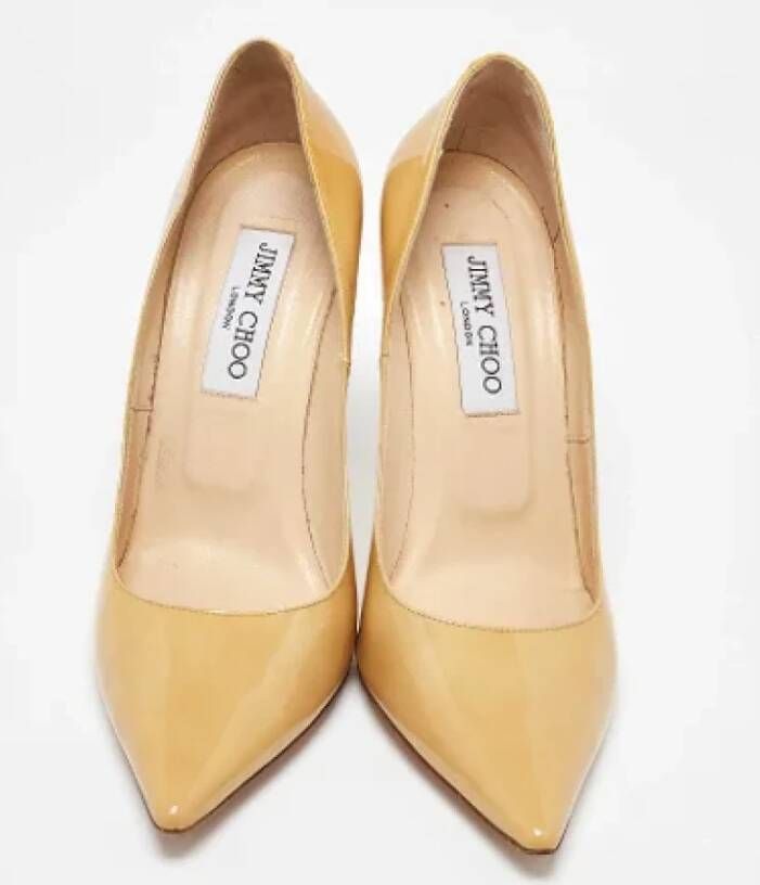 Jimmy Choo Pre-owned Leather heels Beige Dames