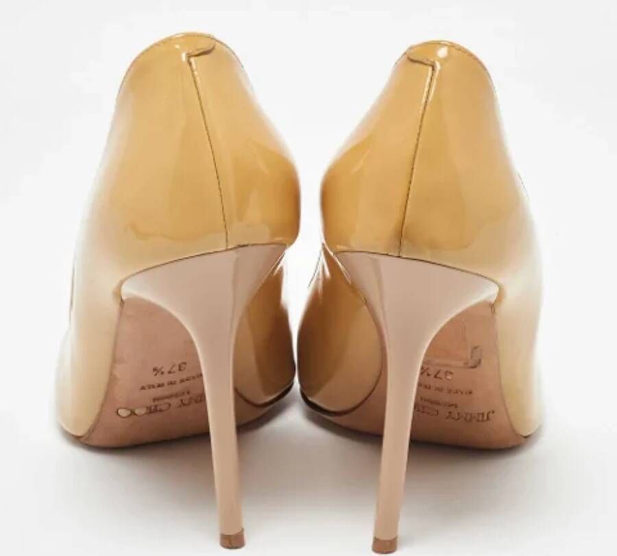 Jimmy Choo Pre-owned Leather heels Beige Dames