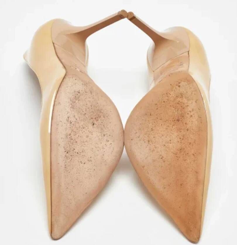 Jimmy Choo Pre-owned Leather heels Beige Dames