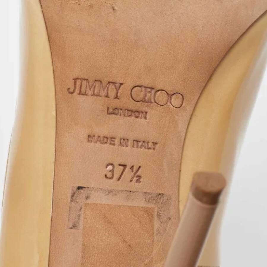 Jimmy Choo Pre-owned Leather heels Beige Dames