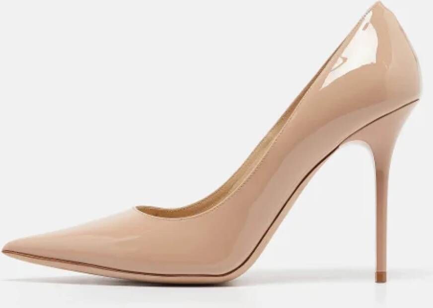 Jimmy Choo Pre-owned Leather heels Beige Dames