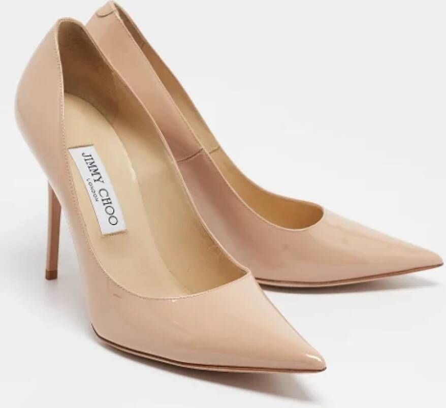 Jimmy Choo Pre-owned Leather heels Beige Dames