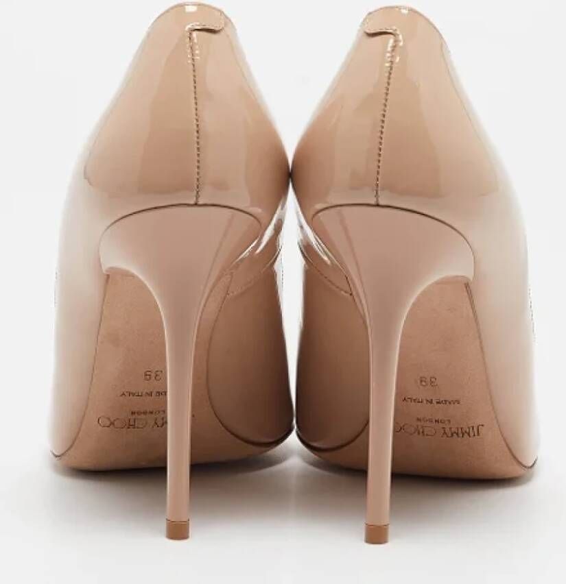 Jimmy Choo Pre-owned Leather heels Beige Dames