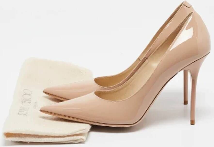 Jimmy Choo Pre-owned Leather heels Beige Dames