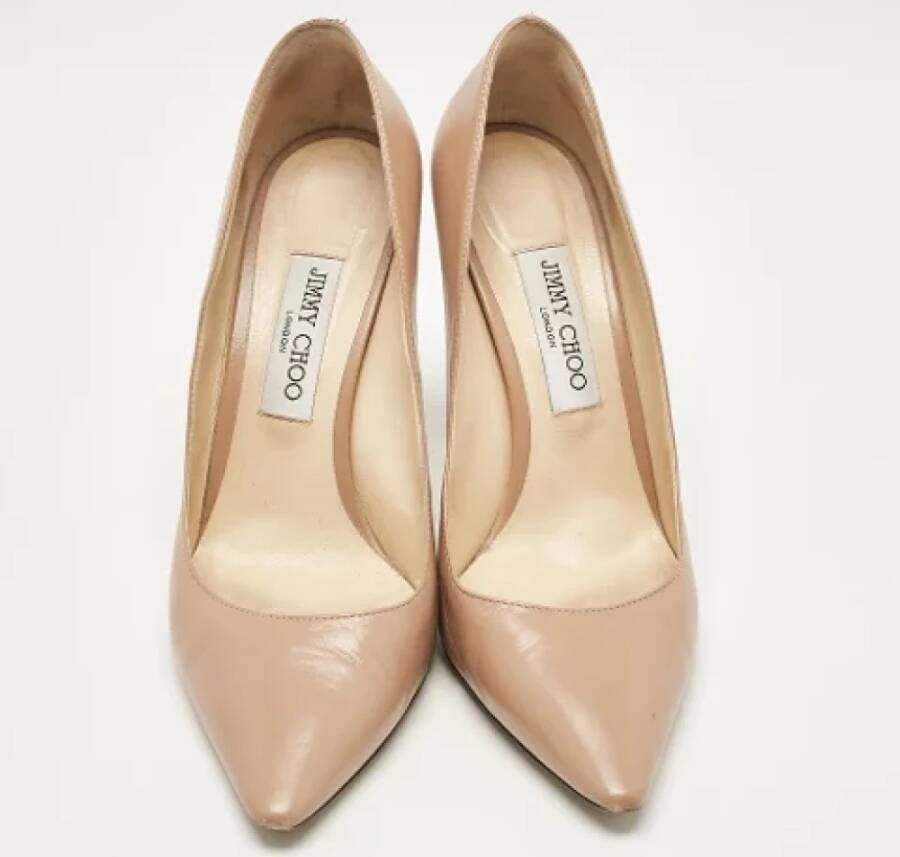 Jimmy Choo Pre-owned Leather heels Beige Dames