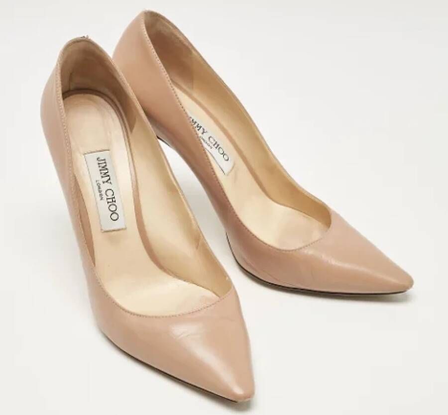 Jimmy Choo Pre-owned Leather heels Beige Dames