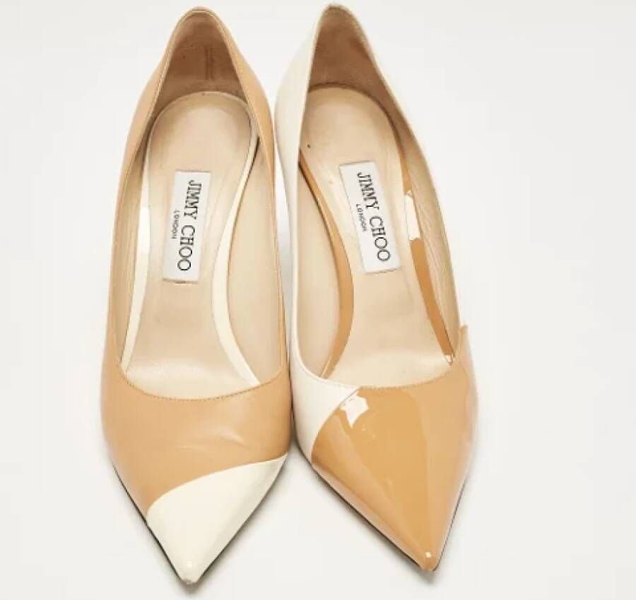 Jimmy Choo Pre-owned Leather heels Beige Dames