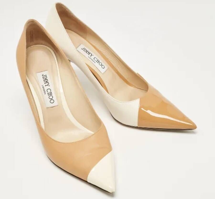 Jimmy Choo Pre-owned Leather heels Beige Dames