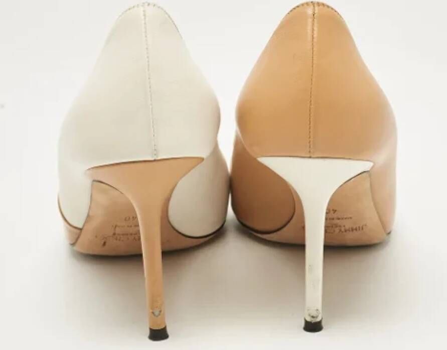 Jimmy Choo Pre-owned Leather heels Beige Dames