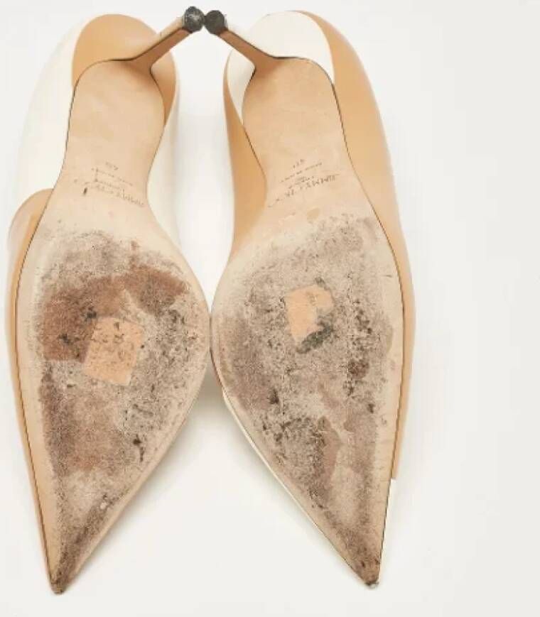 Jimmy Choo Pre-owned Leather heels Beige Dames