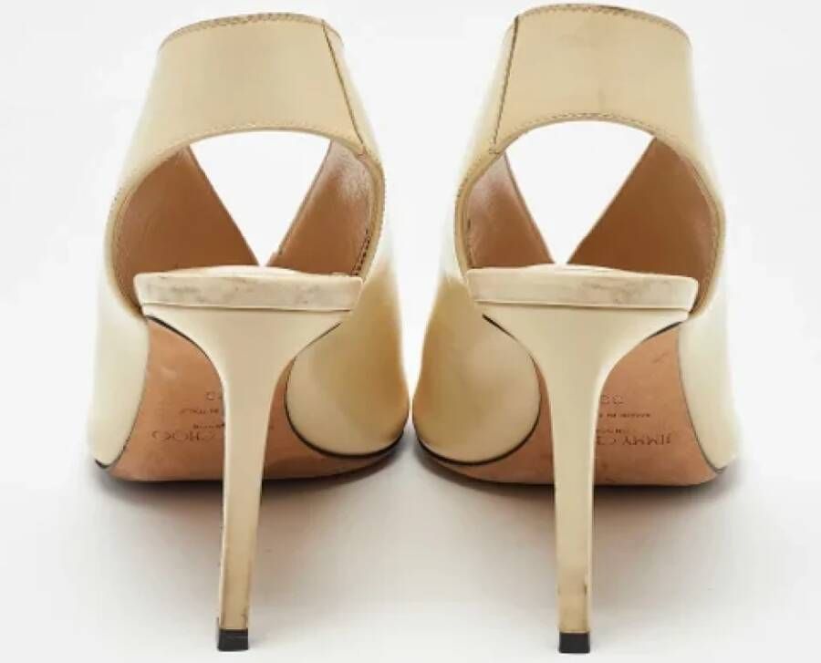 Jimmy Choo Pre-owned Leather heels Beige Dames