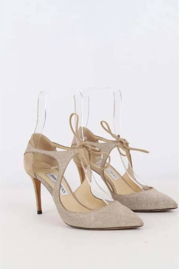 Jimmy Choo Pre-owned Leather heels Beige Dames