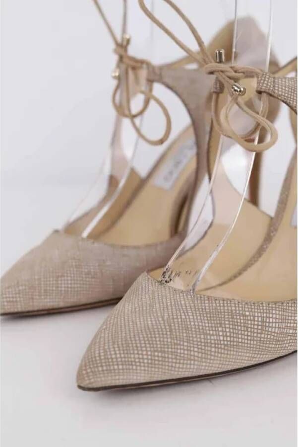 Jimmy Choo Pre-owned Leather heels Beige Dames