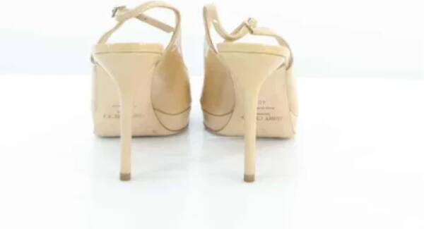 Jimmy Choo Pre-owned Leather heels Beige Dames