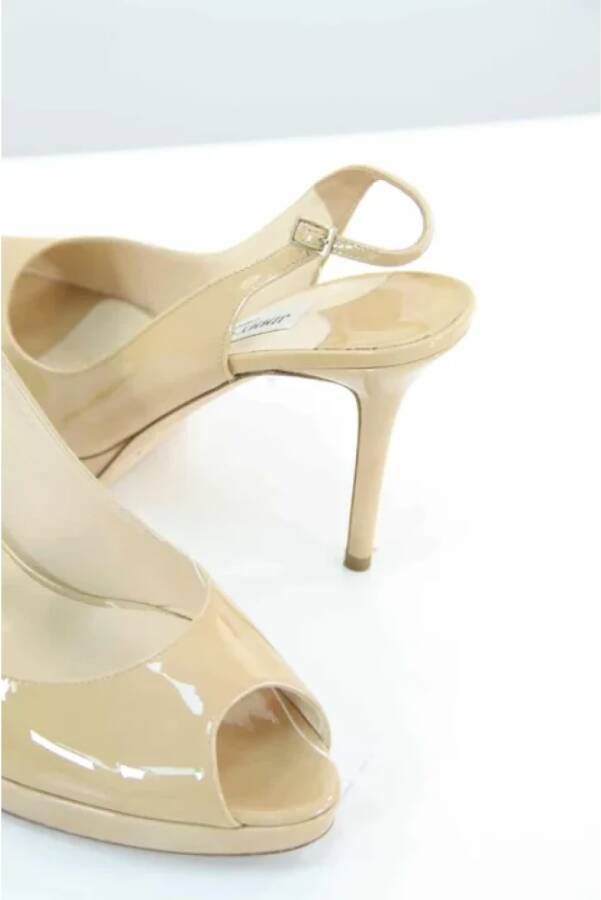 Jimmy Choo Pre-owned Leather heels Beige Dames