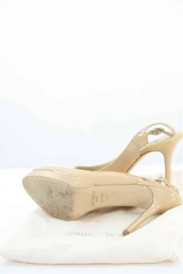 Jimmy Choo Pre-owned Leather heels Beige Dames