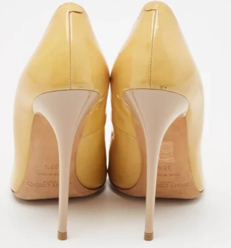 Jimmy Choo Pre-owned Leather heels Beige Dames