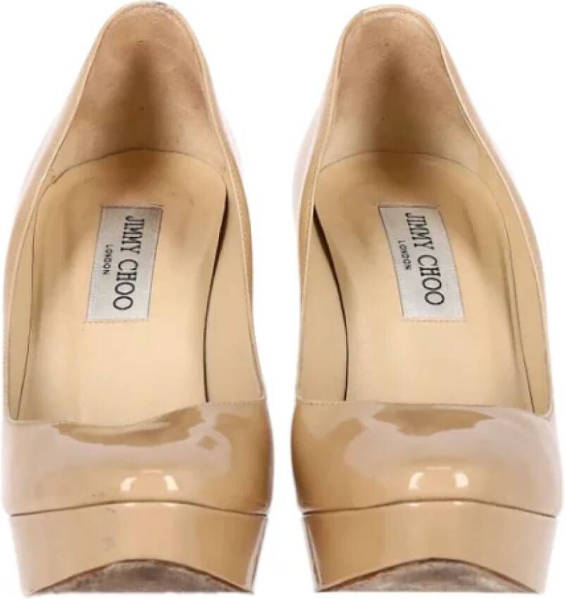 Jimmy Choo Pre-owned Leather heels Beige Dames