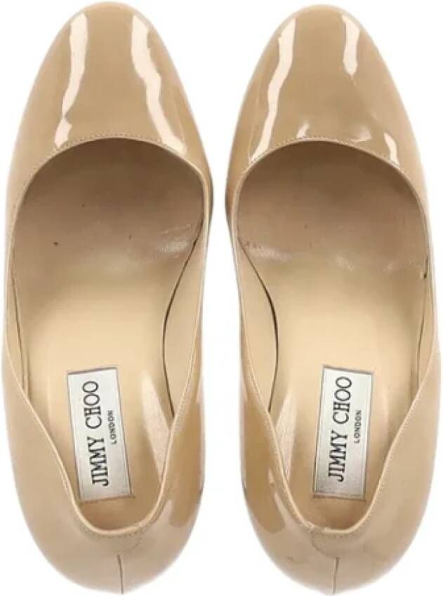 Jimmy Choo Pre-owned Leather heels Beige Dames