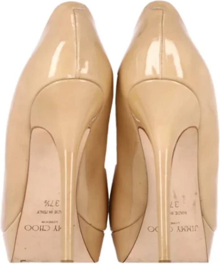 Jimmy Choo Pre-owned Leather heels Beige Dames