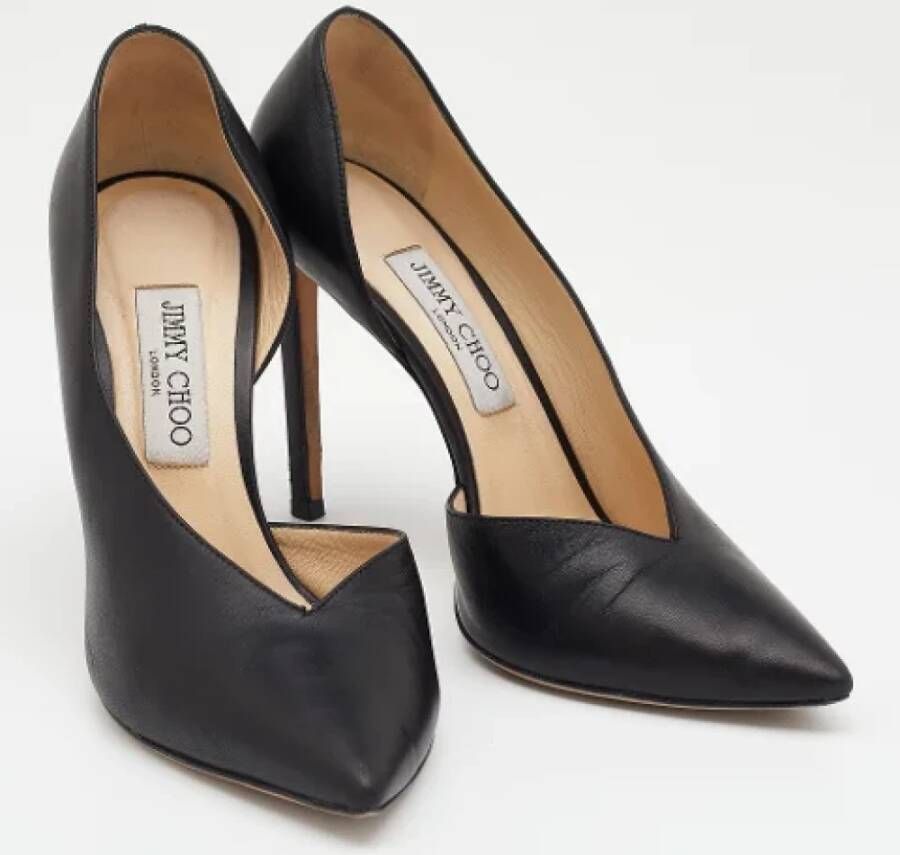 Jimmy Choo Pre-owned Leather heels Black Dames