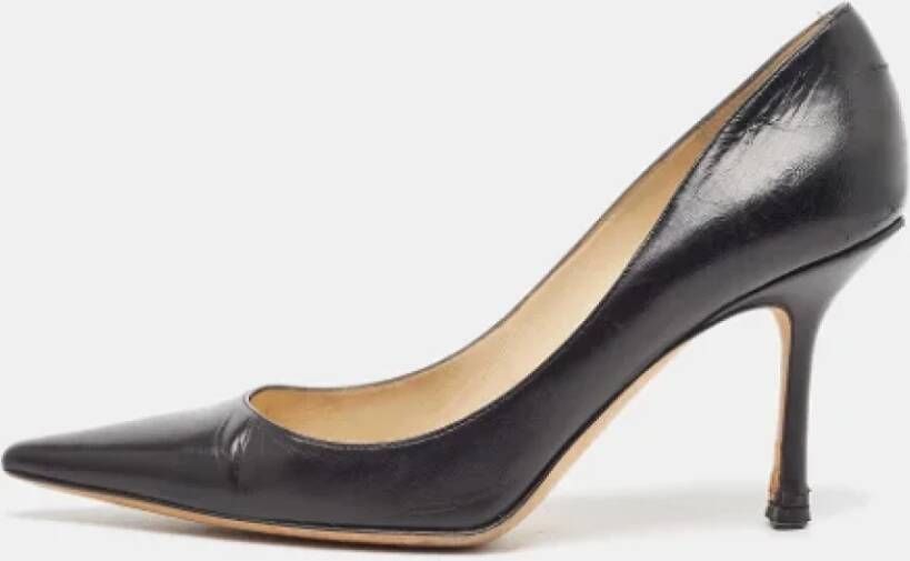 Jimmy Choo Pre-owned Leather heels Black Dames