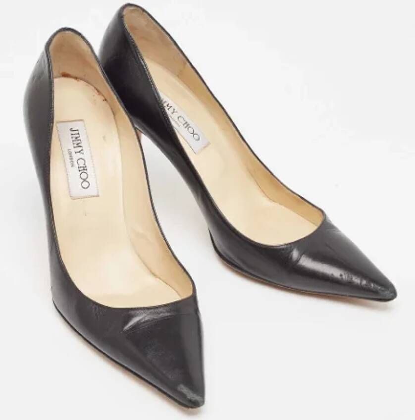 Jimmy Choo Pre-owned Leather heels Black Dames