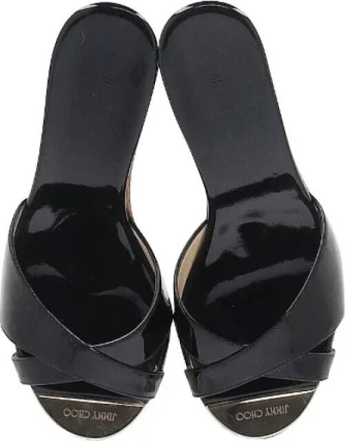 Jimmy Choo Pre-owned Leather heels Black Dames