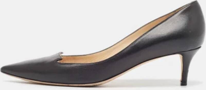 Jimmy Choo Pre-owned Leather heels Black Dames