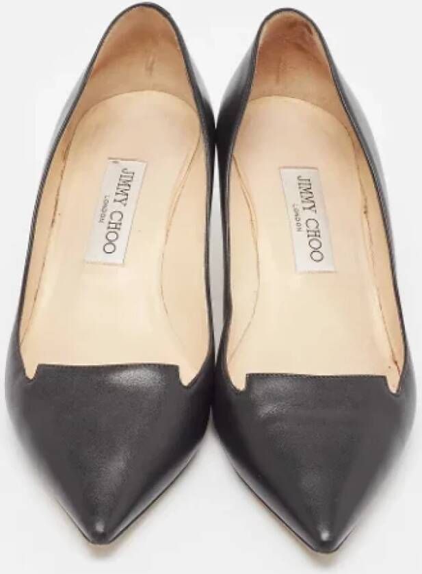 Jimmy Choo Pre-owned Leather heels Black Dames