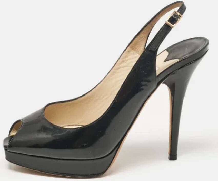 Jimmy Choo Pre-owned Leather heels Black Dames