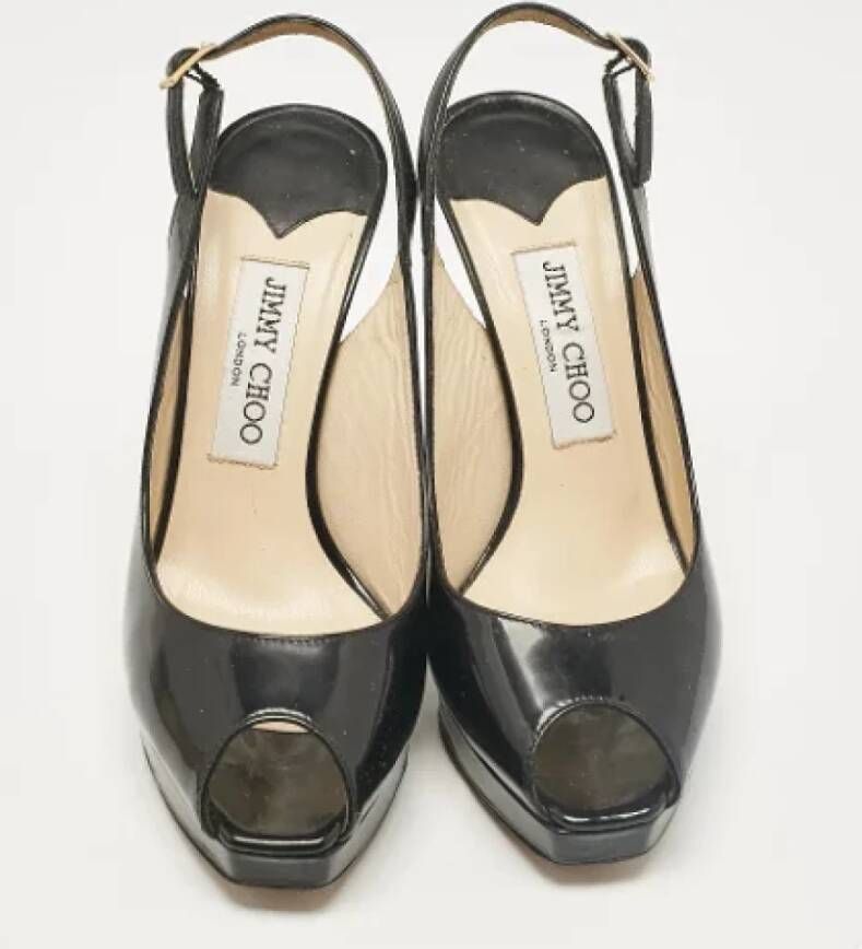 Jimmy Choo Pre-owned Leather heels Black Dames