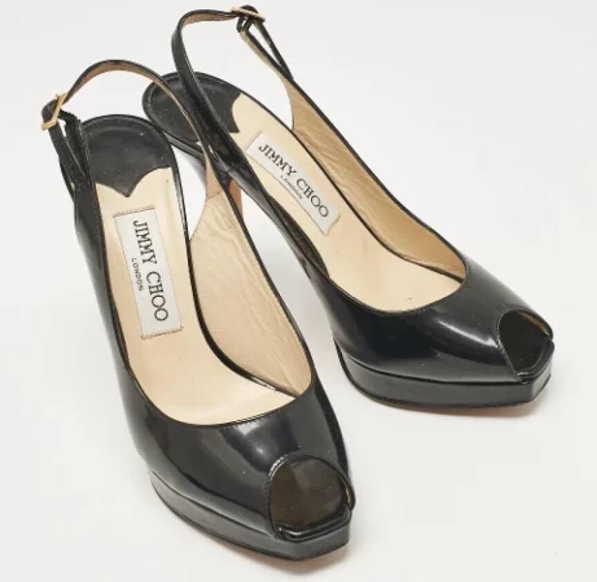 Jimmy Choo Pre-owned Leather heels Black Dames