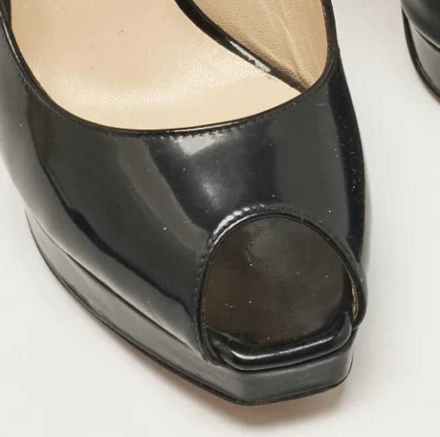 Jimmy Choo Pre-owned Leather heels Black Dames