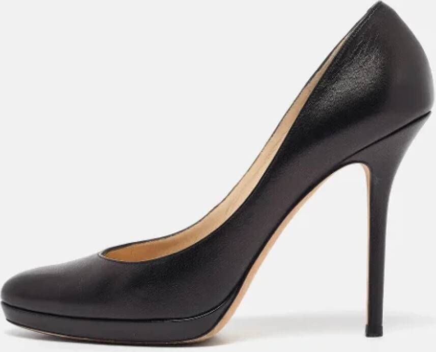 Jimmy Choo Pre-owned Leather heels Black Dames