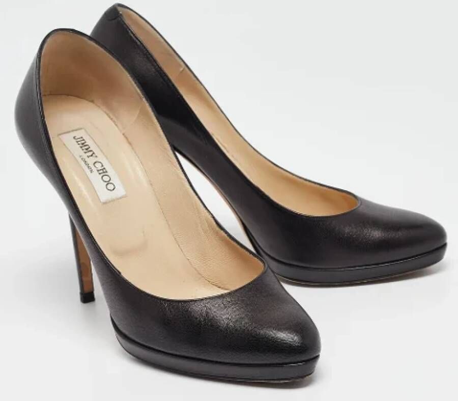 Jimmy Choo Pre-owned Leather heels Black Dames