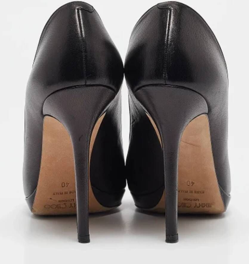 Jimmy Choo Pre-owned Leather heels Black Dames