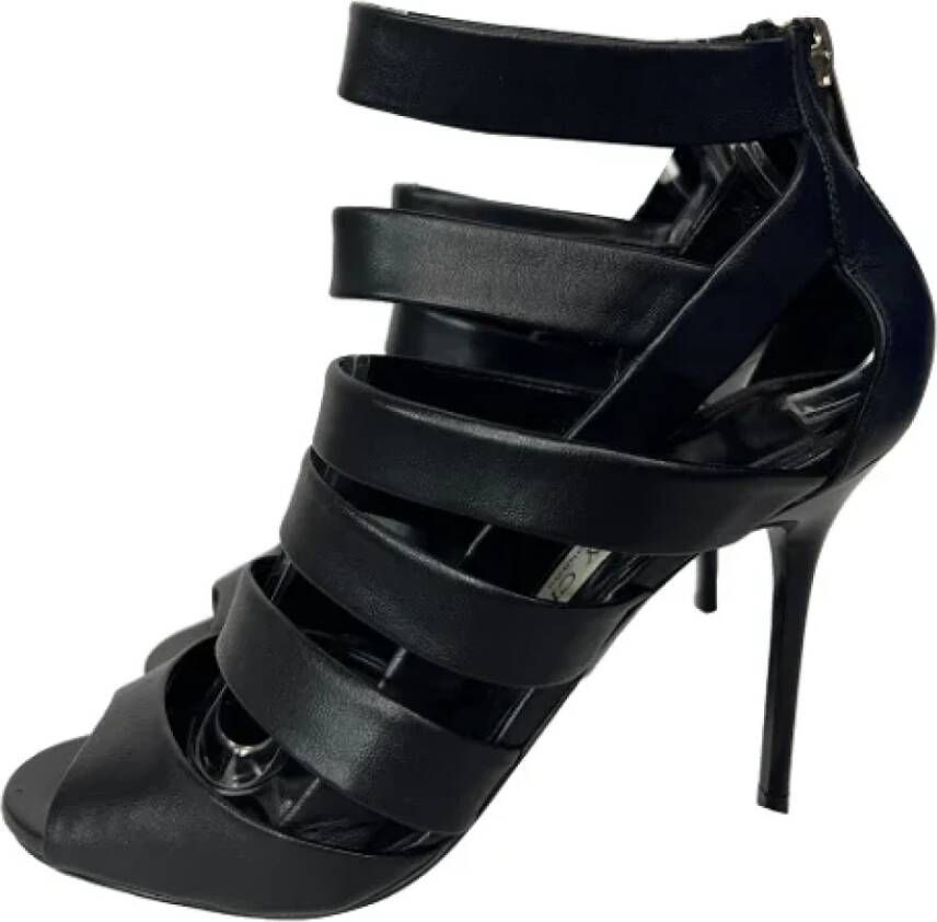 Jimmy Choo Pre-owned Leather heels Black Dames