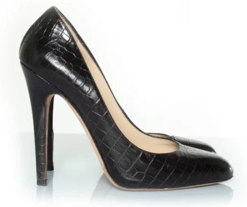 Jimmy Choo Pre-owned Leather heels Black Dames