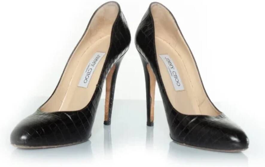 Jimmy Choo Pre-owned Leather heels Black Dames