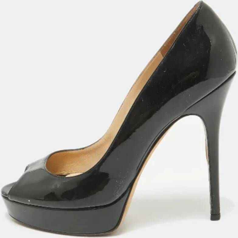 Jimmy Choo Pre-owned Leather heels Black Dames