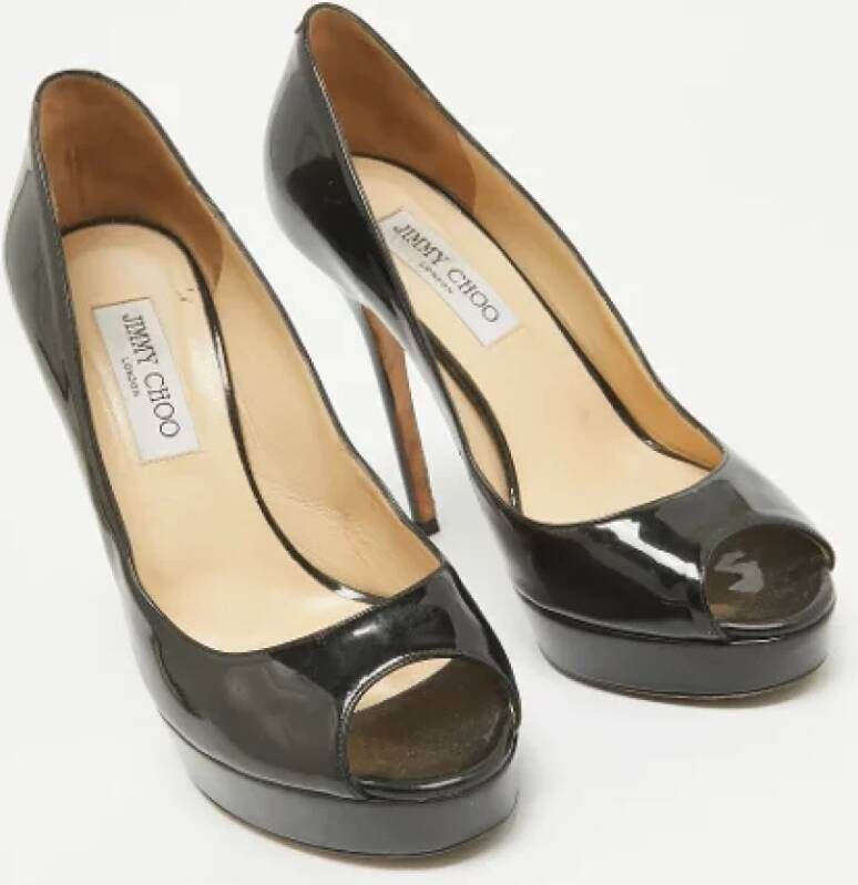 Jimmy Choo Pre-owned Leather heels Black Dames