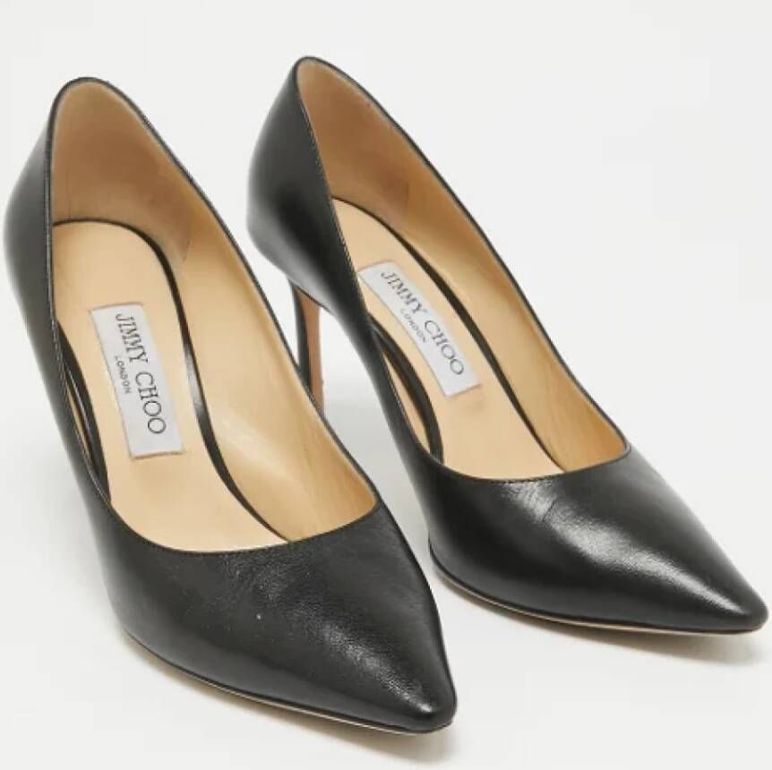 Jimmy Choo Pre-owned Leather heels Black Dames