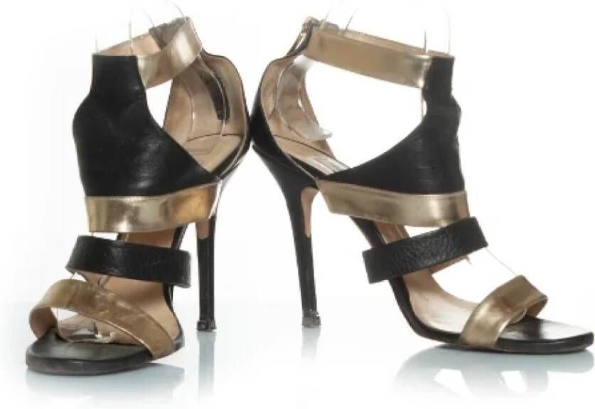 Jimmy Choo Pre-owned Leather heels Black Dames