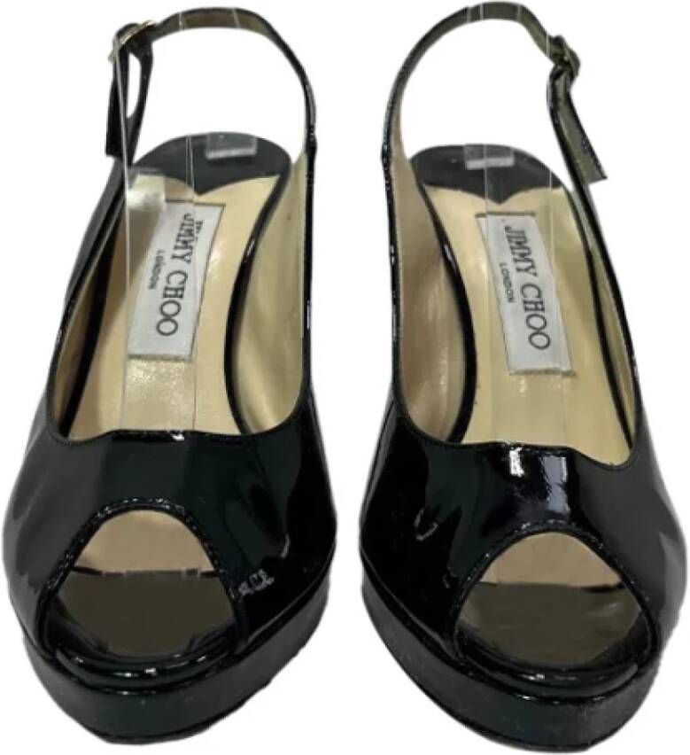 Jimmy Choo Pre-owned Leather heels Black Dames