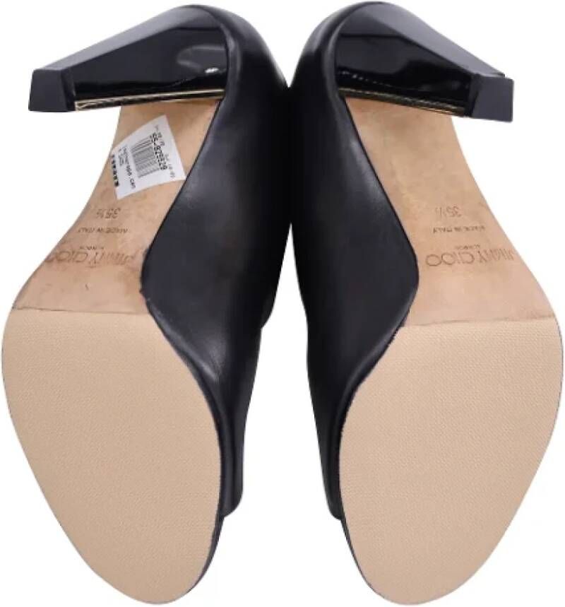 Jimmy Choo Pre-owned Leather heels Black Dames