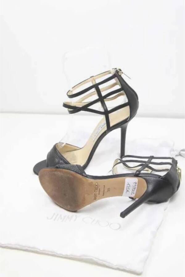 Jimmy Choo Pre-owned Leather heels Black Dames