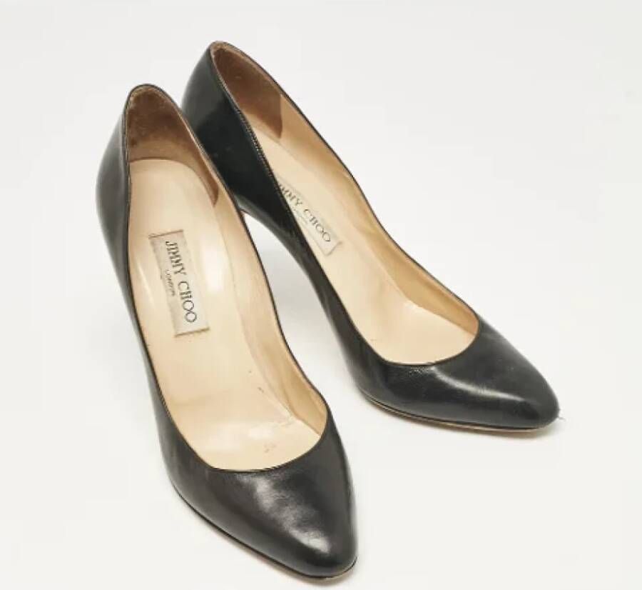 Jimmy Choo Pre-owned Leather heels Black Dames