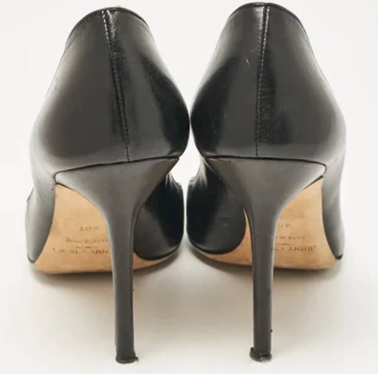 Jimmy Choo Pre-owned Leather heels Black Dames