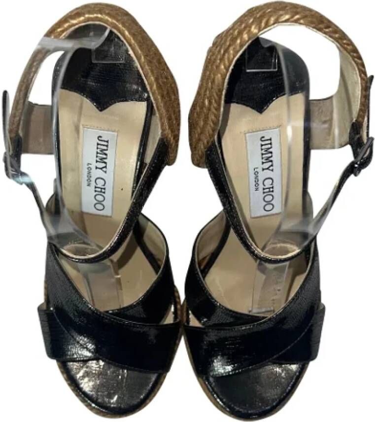 Jimmy Choo Pre-owned Leather heels Black Dames